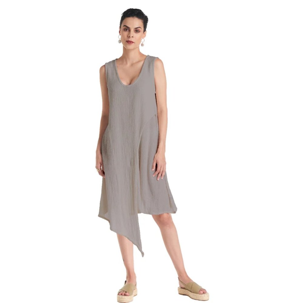 Oh My Gauze - Lorelai Vest Dress Size 1 (SM/M 6-10) in Taupe